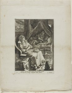 Notte, tavola quattro da Quattro momenti del giorno da Jan Saenredam
