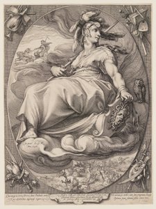 Pallade Atena, da Tre dee sedute tra le nuvole da Jan Saenredam