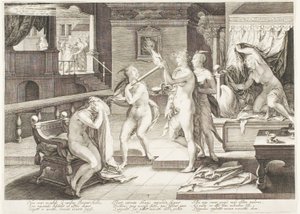 Tavola tre, da Cinque vergini sagge e cinque stolte da Jan Saenredam