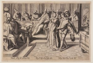 Salomè danza davanti a Erode da Jan Saenredam