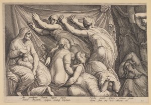 La punizione di Niobe (Platea 1) da Jan Saenredam