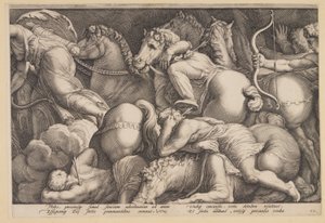 La punizione di Niobe (Piastra 2) da Jan Saenredam