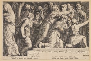 La punizione di Niobe (Piastra 4) da Jan Saenredam