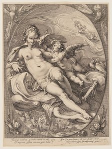 Venere e Cupido, da Tre dee sedute tra le nuvole