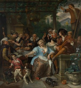 Compagnia allegra su una terrazza, ca. 1670 da Jan Havickszoon Steen