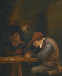 Contadini che bevono e tagliano il tabacco in una locanda da Jan Steen