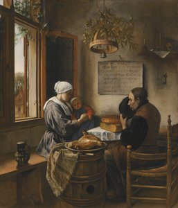 La preghiera prima del pasto da Jan Steen