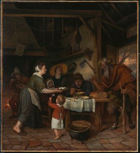 Il satiro e la famiglia del contadino da Jan Steen
