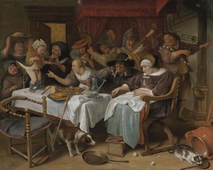 Dodicesima notte: il re beve da Jan Steen