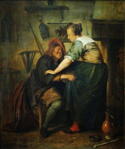 Osteria con ospite e cameriera da Jan Steen