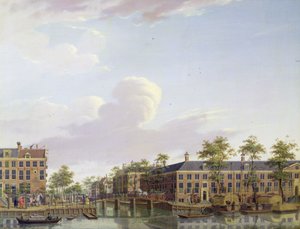 Le case di carità sul fiume Amstel, Amsterdam da Jan Ten Compe