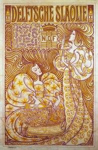 Delftsche Slaolie, manifesto pubblicitario per condimento per insalate da Jan Toorop