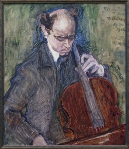 Pablo Casals (1876-1973) che suona il violoncello