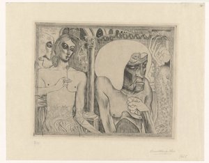 Vecchia donna circondata da giovani donne da Jan Toorop