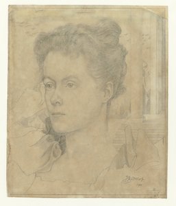 Ritratto della moglie di Jan Toorop, Annie Hall, o di sua sorella Janet Hall da Jan Toorop