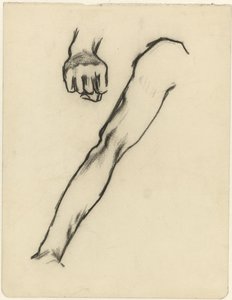 Foglio di studio con braccio e mano da Jan Toorop
