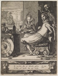 La morte che sorprende una coppia, 1618-20 circa (acquaforte e incisione) da Jan Van de II Velde
