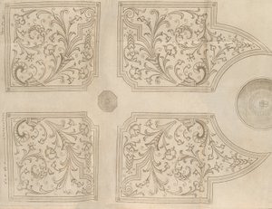 Progetto per una fontana e quattro parterre quadrati per un giardino di piacere, 1651 da Jan Van de Velde