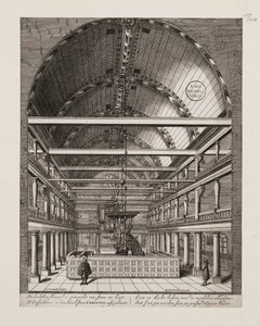 Interno della Sinagoga Portoghese ad Amsterdam da Jan Veenhuysen