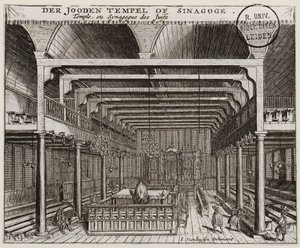 Interno della sinagoga portoghese di Amsterdam