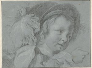 Studio di una testa di bambino con cappello da Jan Verkolje (I)