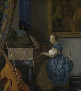Una Giovane Donna seduta a un Virginale, c. 1670