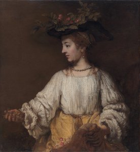 Flora - Dipinto di Rembrandt van Rijn da Johannes Vermeer