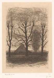 Fattoria tra alberi alti, Ewijkshoeve da Jan Veth
