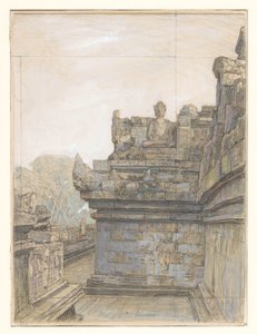 Vista di una delle terrazze del Borobudur da Jan Veth