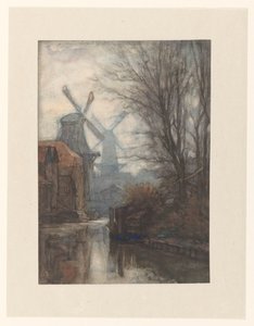 Mulini su un canale da Jan Veth