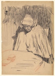 Vecchia donna al tavolo (Malle Teun)