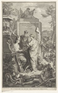 Rappresentazione allegorica della fondazione di Utrecht da Jan Wandelaar