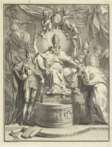 Papa Adriano VI in trono da Jan Wandelaar