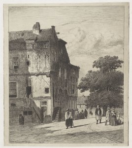 Veduta di una strada ad Amsterdam da Jan Weissenbruch