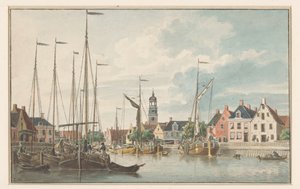 Veduta di De Lemmer da Jan Weissenbruch