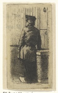 Giovane uomo con zoccoli da Jan Weissenbruch