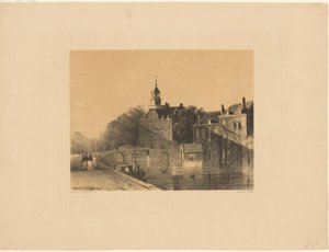 Veduta della città con canale da Jan Weissenbruch