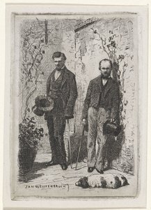 Autoritratto con Frederik Hendrik Weissenbruch da Jan Weissenbruch