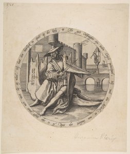 Il ricco che suona il violino su una mascella, ca. 1568
