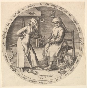 La donna che sgrida e la gallina che chioccia, ca. 1568