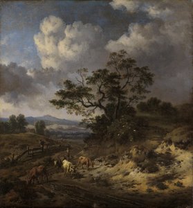Paesaggio collinare con mucche da Jan Wijnants