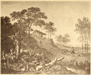 Paesaggio con casa colonica da Jan Wijnants