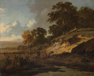 Paesaggio con cacciatori, c.1660-80 da Jan Wijnants