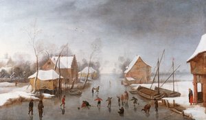 Paesaggio fluviale invernale da Jan Wildens