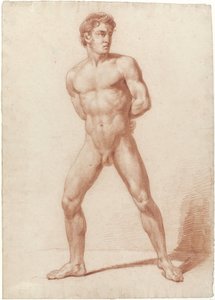 Nudo maschile in piedi, con le braccia dietro la schiena da Jan Willem Pieneman