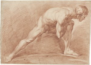 Nudo maschile in piedi, a gambe divaricate da Jan Willem Pieneman