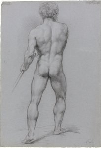 Nudo maschile in piedi, visto di schiena da Jan Willem Pieneman