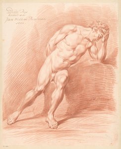 Nudo maschile seduto, visto di fronte (3° premio 1800)
