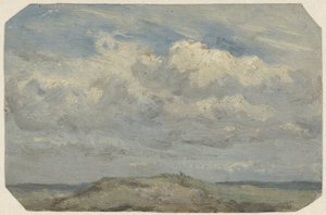 Cima di una duna con il mare sullo sfondo da Jan Willem van Borselen