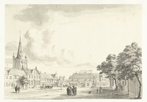 Veduta del mercato di Uerdingen da Jan de Beijer